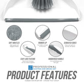Deluxe Dustpan and Brush Set - Grey